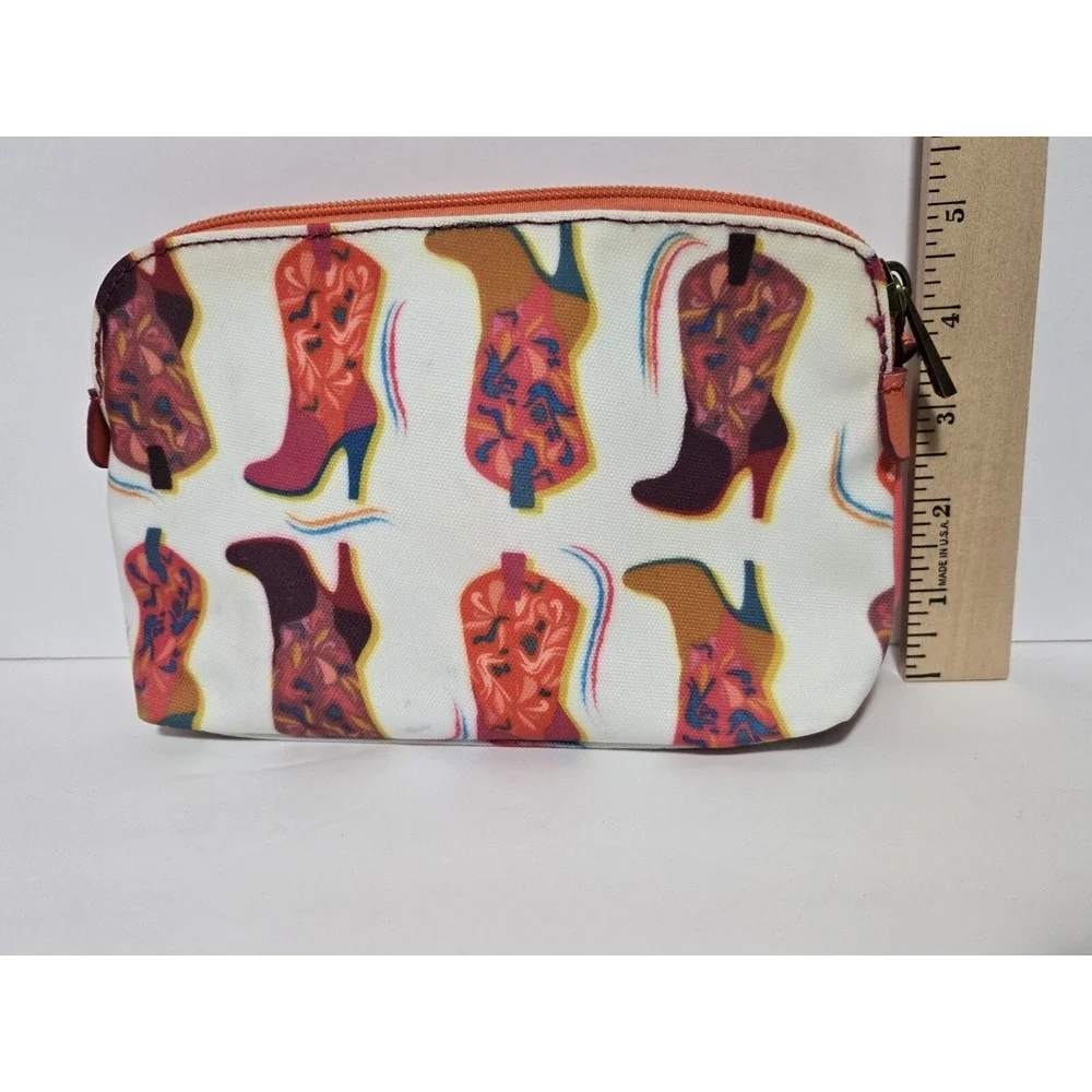 Cowboy Boots Catchfly Cosmetic‎ Make Up Bag Stylish Wristlet Organizer Western